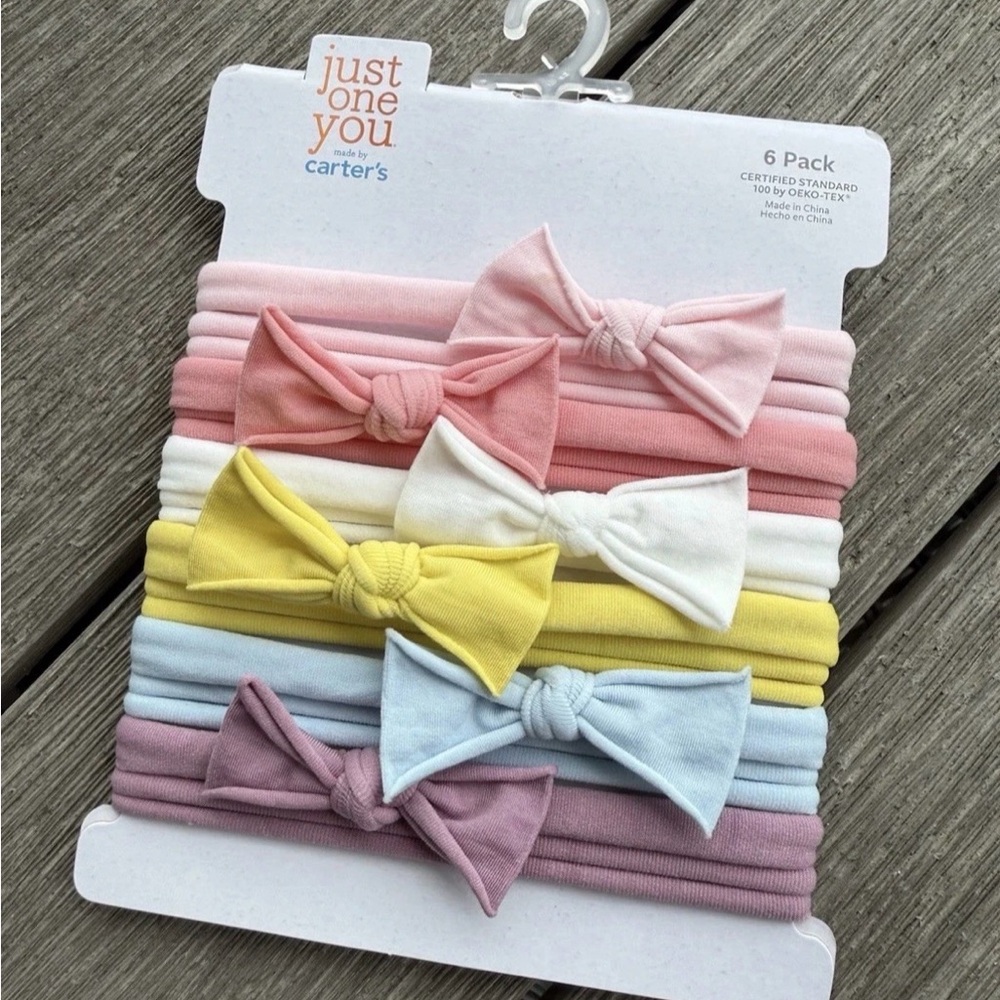 Carter's Colorful Bow Headband Set